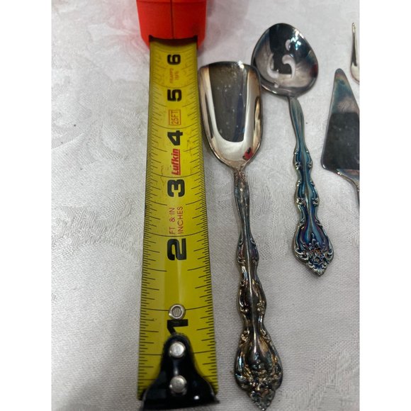 International Silverplate 5” Party Utensils Condiment Spoon Hordeorve Fork 4 Tot - Picture 3 of 3